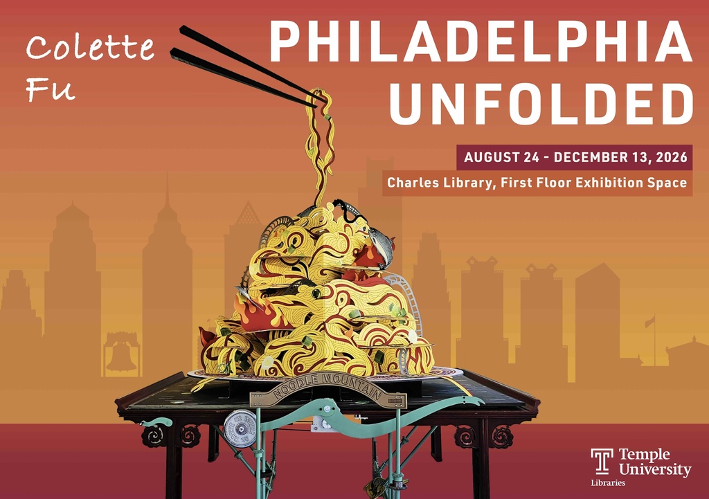Philadelphia unfolded postcard design, by Joi Waller